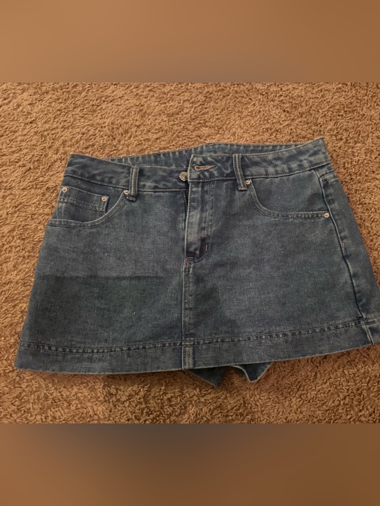 Forever 21 Pants - Forever 21 Dark Blue Denim Skort Shorts